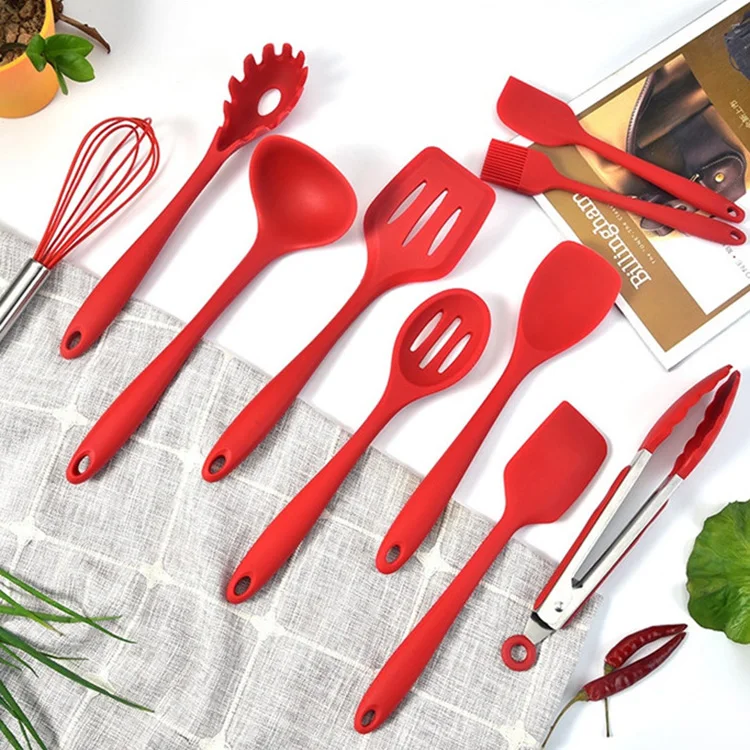 Silicone Kitchen Utensils Set Cooking Tools Spatulas,Slotted Spoon Dishwasher  Safe Utensilios De Cozinha Cooking Accessories