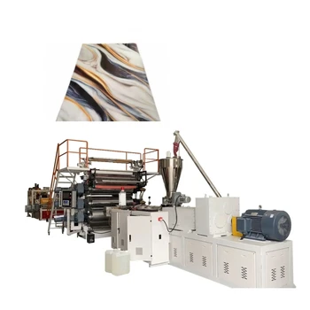 UV PVC Marble Wall Panel Extrusion Line PVC Marble Sheet Production Line PVC Artificial Marble Sheet Making Machine