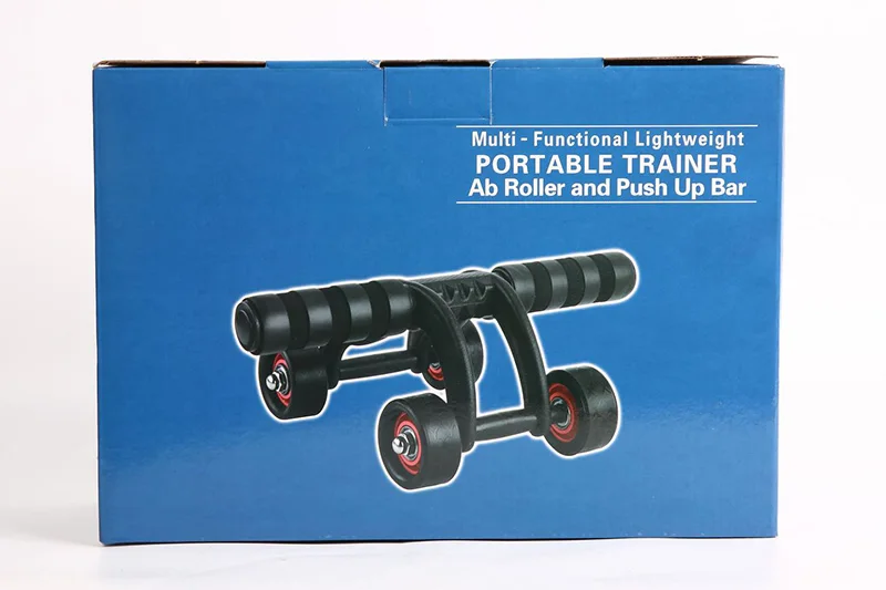 Home Gym Muscle Exercise ABS Four Wheel Abdominal Roller 4 Wheel Ab Wheel Roller