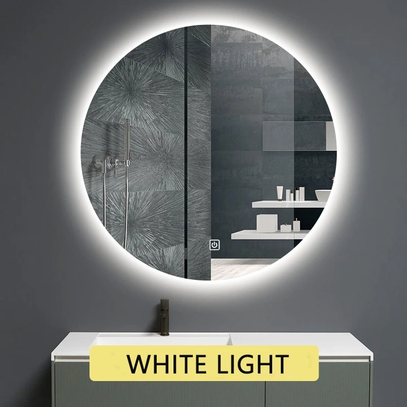 product multi scene smart bathroom mirror led bathroom mirror modern touch sensor mirror for various bathroom space-2