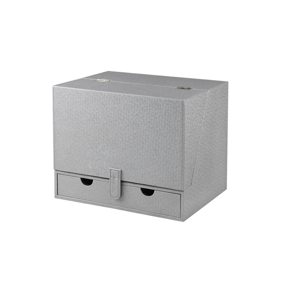 Настольный органайзер из искусственной кожи с 3 выдвижными