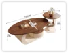 white frame 100 walnut-side table