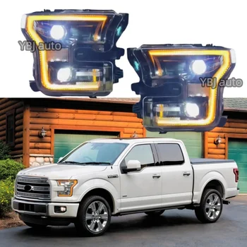 YBJ car accessories Car Led Headlight For Ford Pickup Front Lamp Turn Signal Dynamic 2015-2020 For F150 2021 Led Headlight