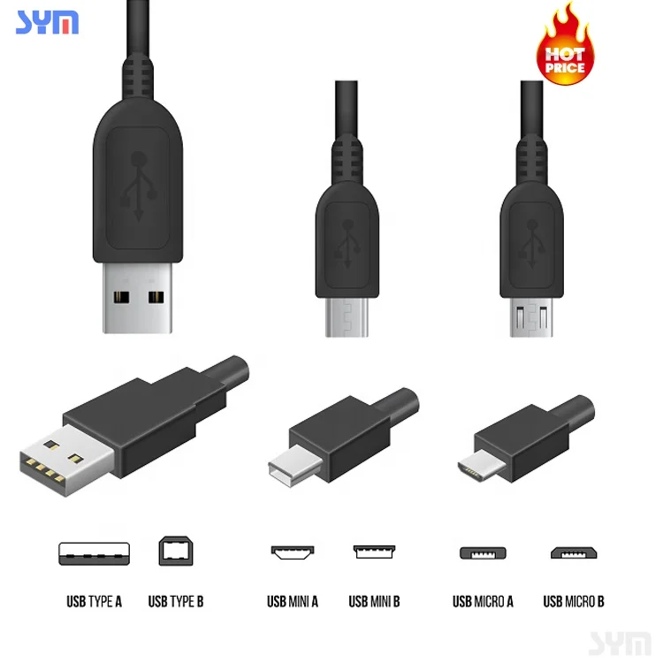 2,0 USB штекер к Мини USB штекер для android 2725 28awg черная длина 1,8 м