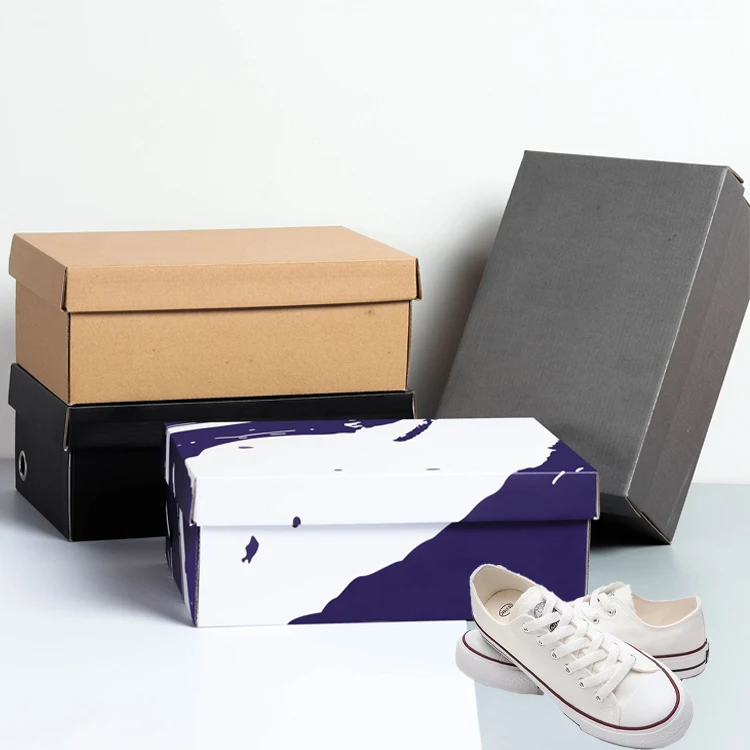 Custom Recyclable Printing With Logo Matt Varnish Color Renovate Cardboard Sneaker Shoe Paper