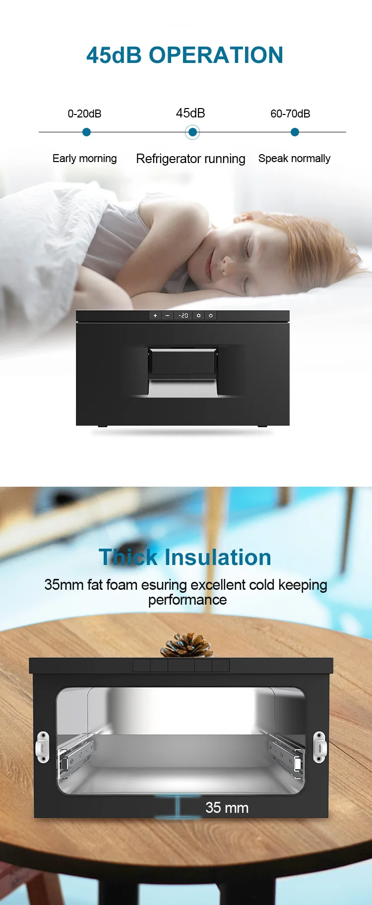 Alpicool 12v Drawer Fridge Metal Drawer Type For Boat Freezer Marine