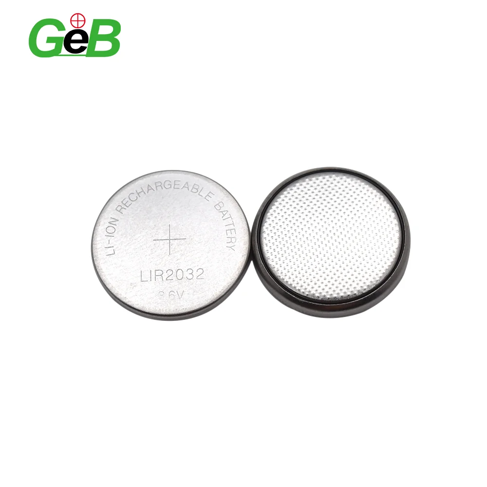 ボタン型リチウムイオン電池 LIR2032 3.6V 45mAh LIR1040 35mAh LIR1043 40mAh LIR1240 50mAh  LIR1654 120mAh 充電式リチウムLCO電池