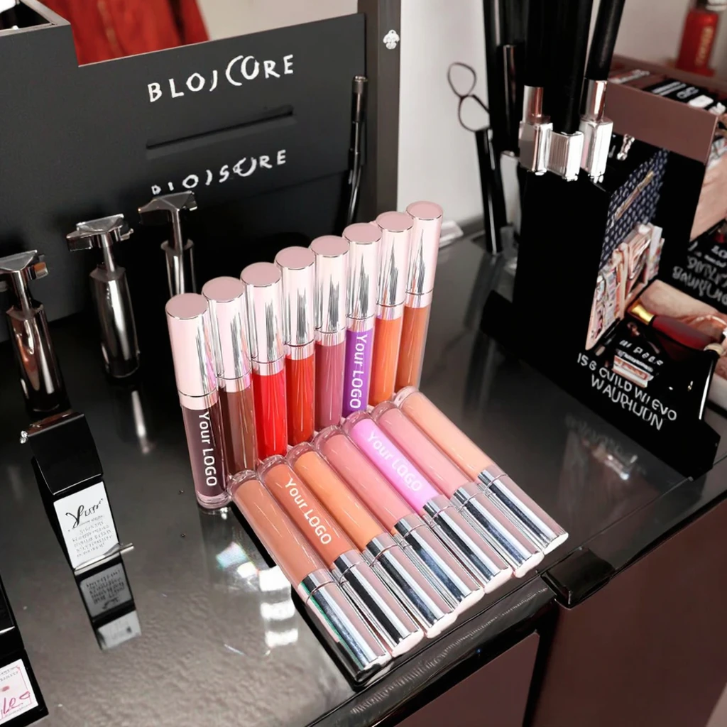 Make Your Own Private Label Liquid Matte Lipstick Waterproof DIY Glitter Shimmer Gloss Lip Tint Lip Gloss Makeup