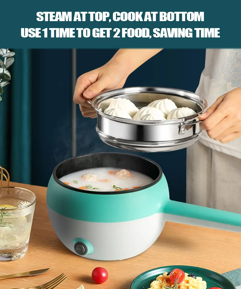Portable Pan Plug In Certificated High Quality 1.2Liter Multi-use Ramen Pot Cooker 304# SS ...