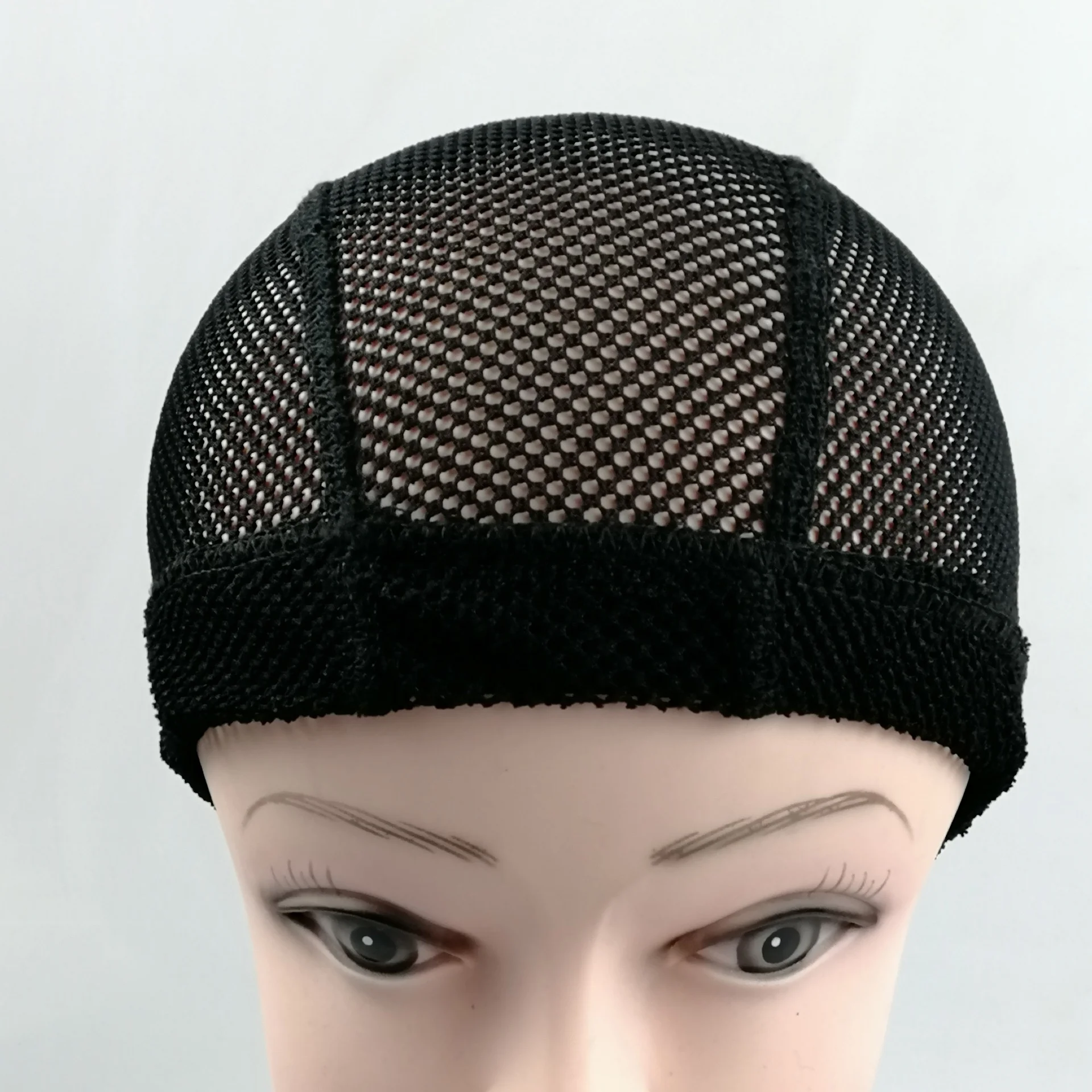 Wholesale Cheap Black Weaving Fish Net Wig Cap Adjustable Stretch