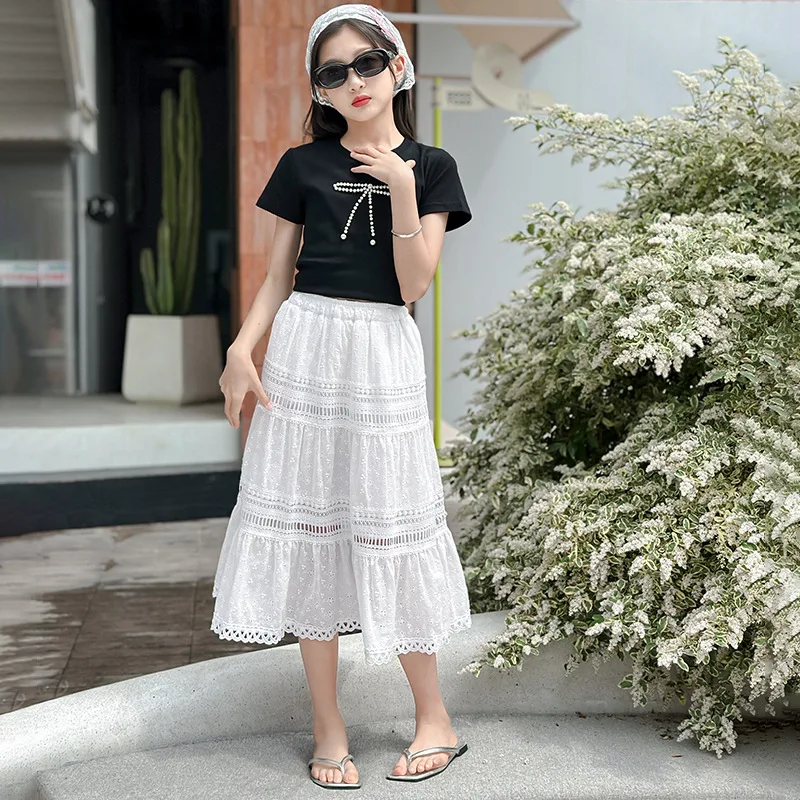 2024aw パピエ Enfant wrapped skirt white 2024aw パピエ Enfant