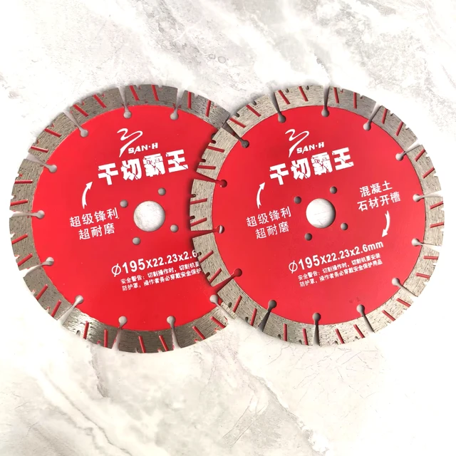 Industrial Grade 190mm Steel Diamond Saw Blade round Wall Stone Circular Laser Welded Fast Dry Usage for Granite Cutting