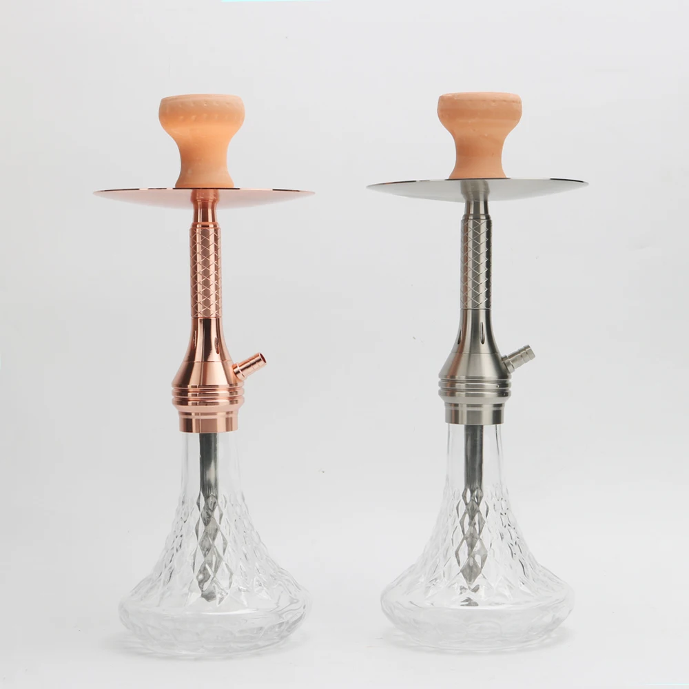 2 Colors Rotating Fasten Nargile Glass Hookah Aluminium Shisha Metal ...