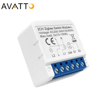 Avatto Zigbee Smart Switch Module No Neutral Wire Tuya Zigbee 3.0 10a ...