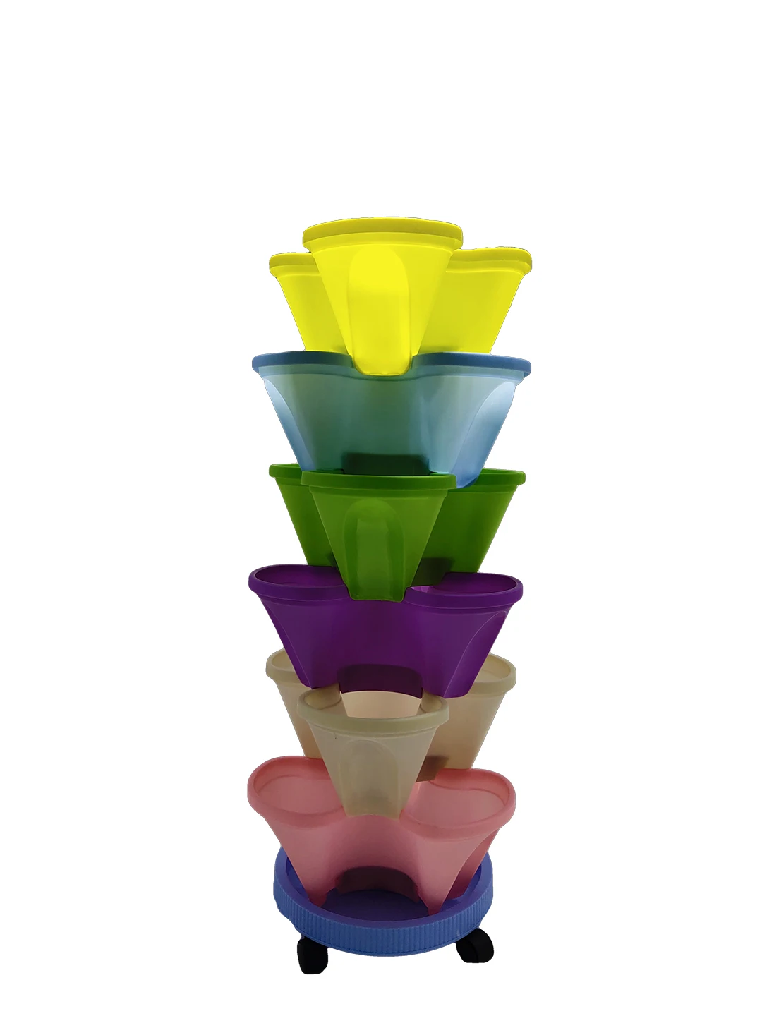 product modern large pp plastic stackable flower pots for floor and shopping mall use vertical design-7