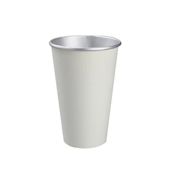 Disposable 8oz 10oz 12oz 16oz 20oz Customized Print Silver Foil Paper Cups for Parties