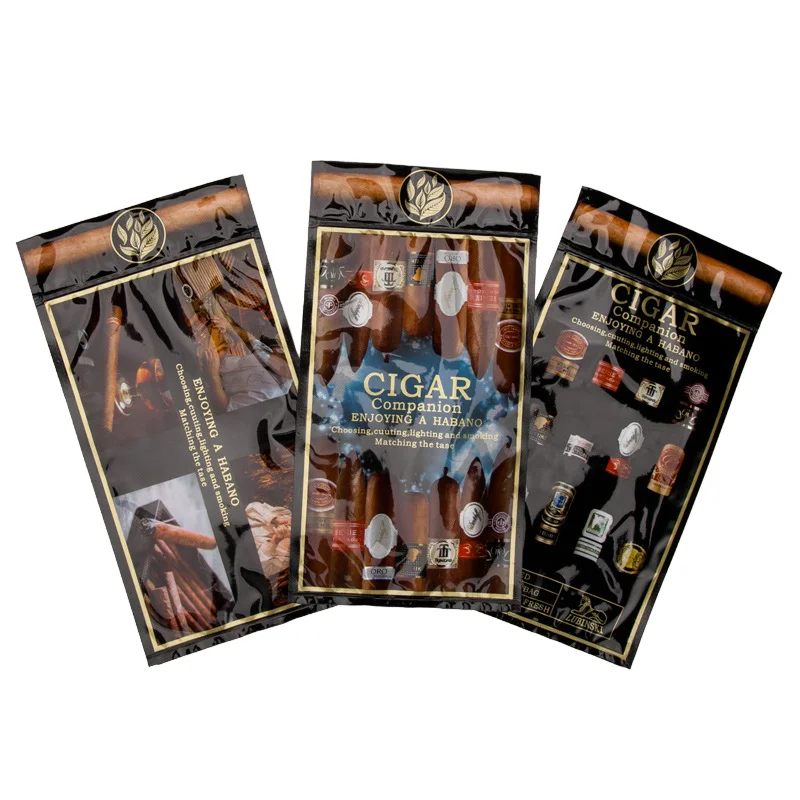 Custom Tobacco Packaging Humidifier Plastic Pouches Humidified Cigar