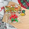 Pata de gato de cristal rojo navideño