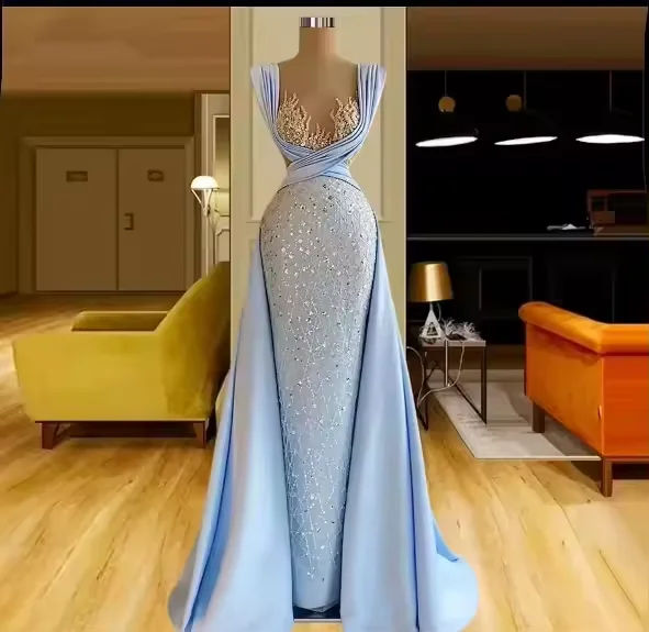 S0658F Drop Shipping New Style Aura Queen Long Slim Dress Annual Meeting  Catwalk Evening Dress