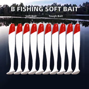 Burle Fishing Wholesale Artificial Soft Bait Red Head White T-tail for Pike Zander Sea Bass & Salmon Bulk Fishing Gear – Soft Lure – view 3