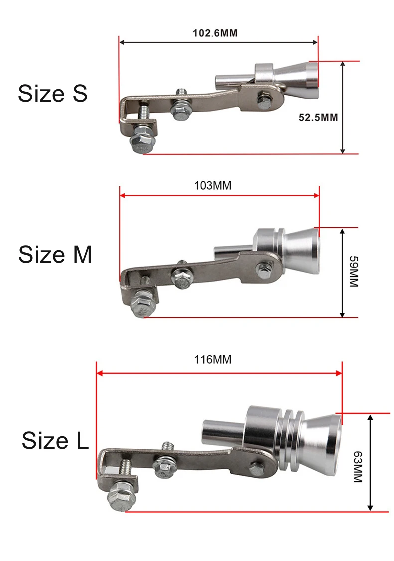 Cheap Universal Car Turbo Sound Whistle Muffler Exhaust Pipe 27mm (L) Fake  Blow-off Valve BOV Simulator Whistler Auto