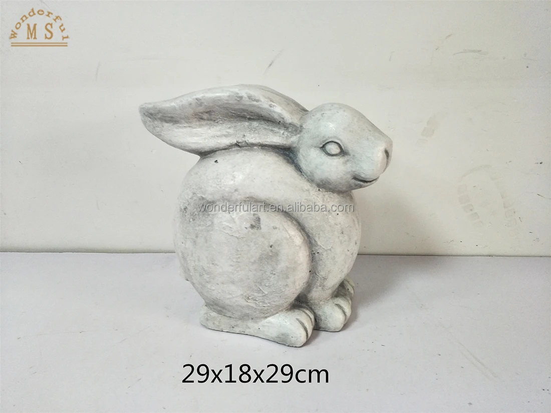 Rabbit polistone animal sculpture bunny statue for home garden decoration