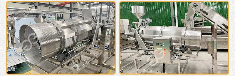 Automatic Continuous Food Peanut Chips Coating Flavoring Seasoning ...