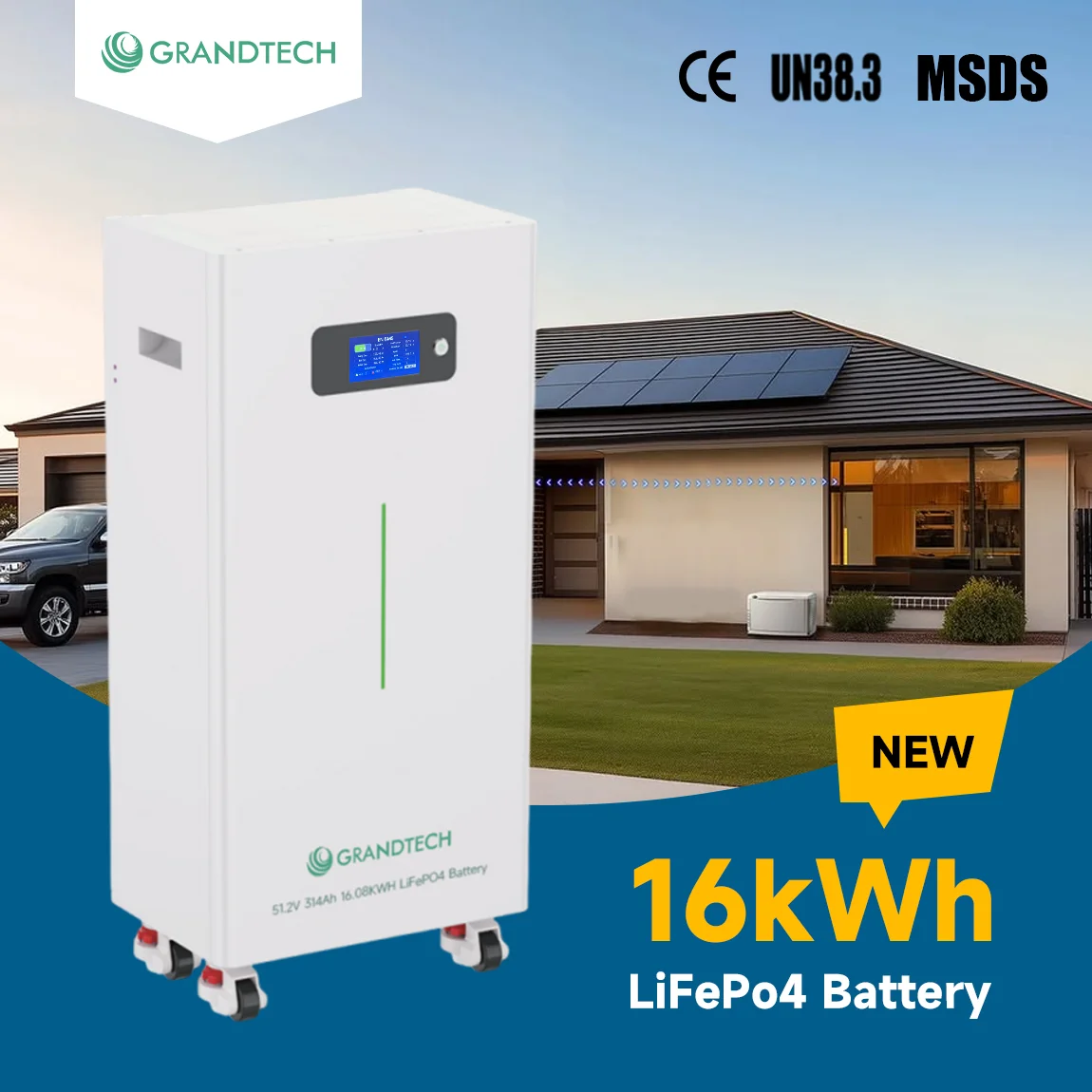 Solar Power 15Kwh 16kwh Lithium Battery 51.2V 300Ah 314Ah Home 48v Solar System Battery Power Storage Supply Station