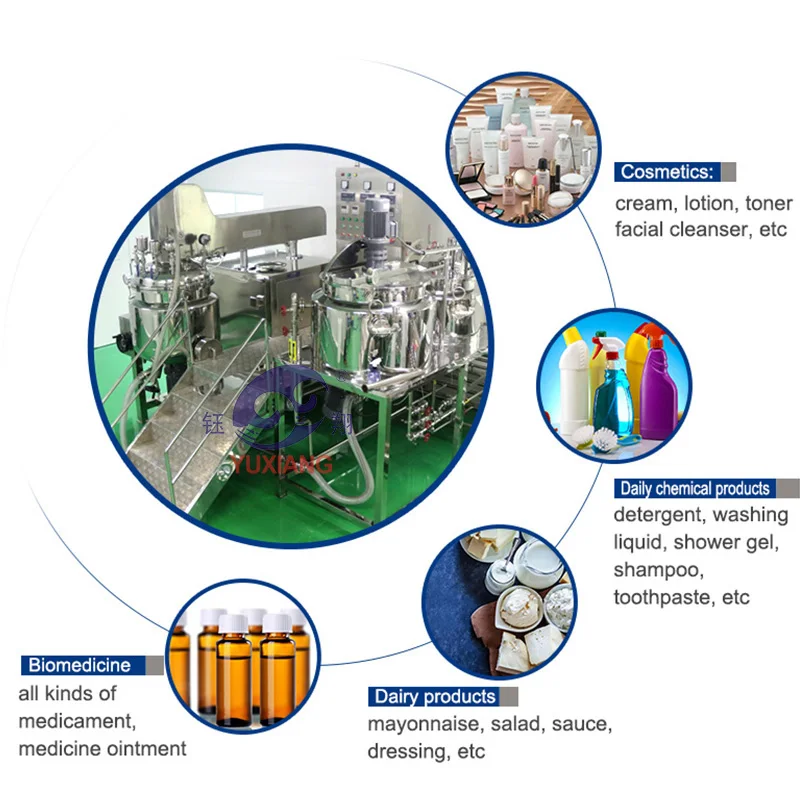 Высококачественная компактная производственная линия для зубной пасты объемом 50 л вакуумный эмульгирующий смеситель машина
