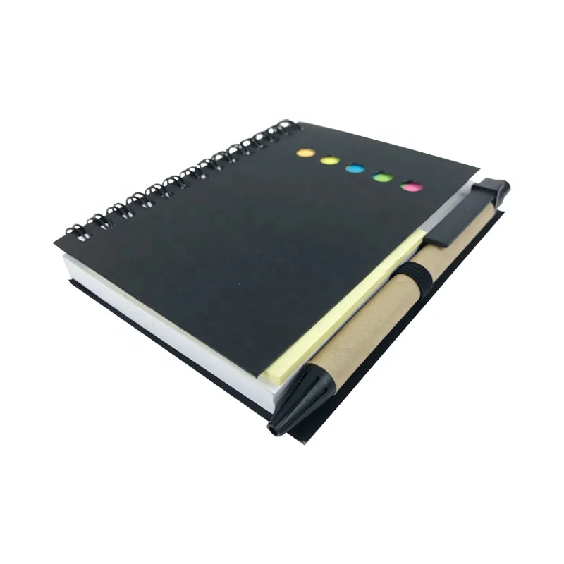 Custom Design Promotional Stationery  Hardcover Sticky Note Pad with Pen