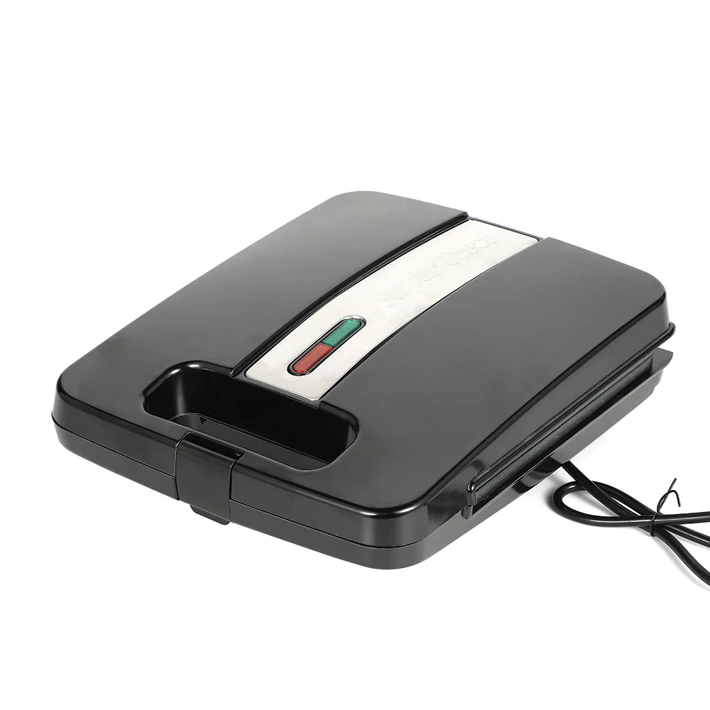 Super Crest Customized Breakfast 4 Piece Large-Sized Plate Panini Barbecue Sandwich Machine Belgian Egg Waffle Maker