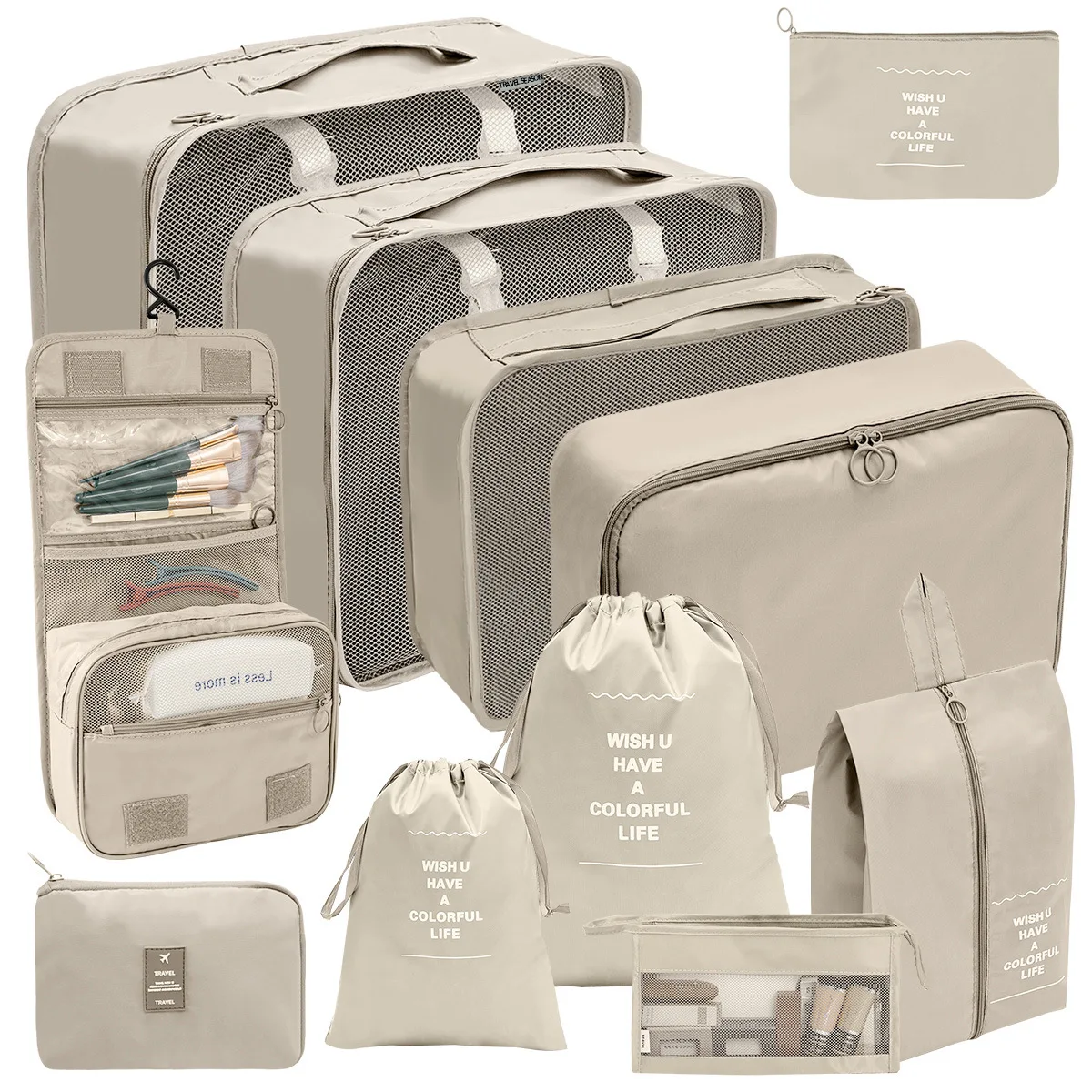 Wholesale Custom Clothes Travel Luggage Foldable Packing Storage Box Organizers for Travel Accessories