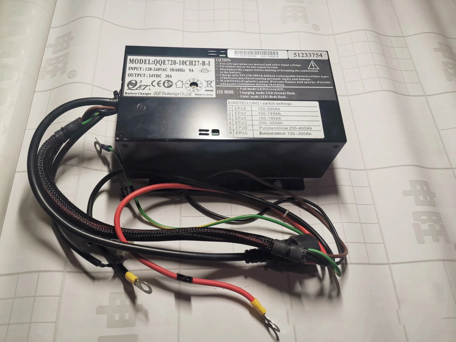 forklift spare parts 51233754 Battery charger 24 V 30,0 A 230 V for jungheinrich forklift parts manufacture