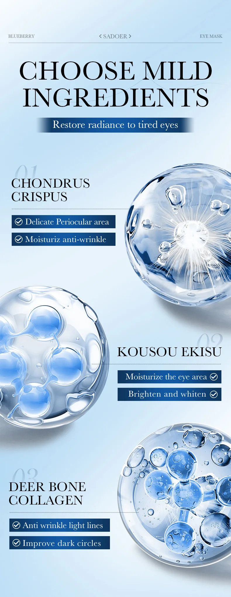 Full English Plant Series SADOER Tightening and Moisturizing Eye Mask Patch 6