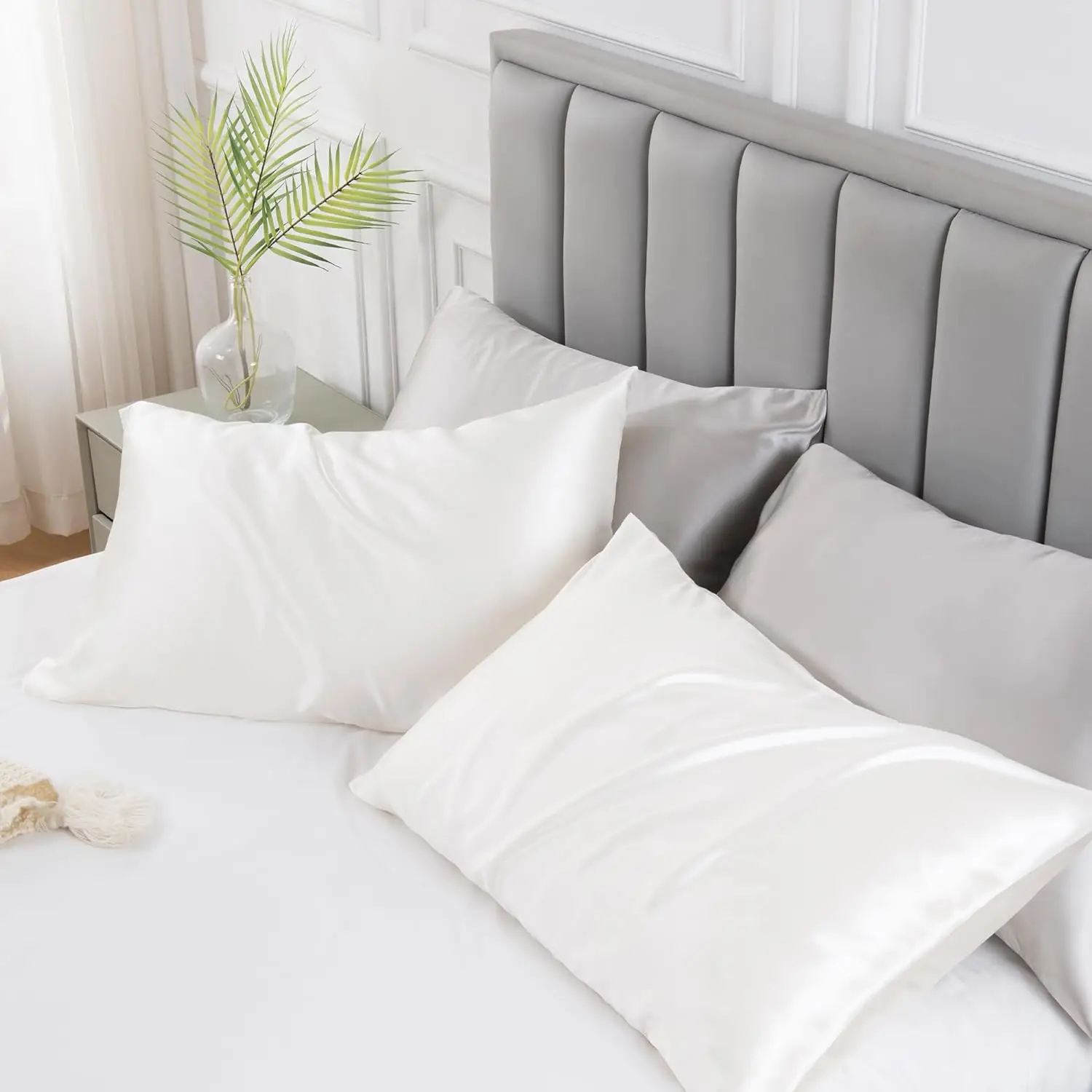 Wholesale Price Solid Color Soft Satin Silk Pillowcase With Envelope Zipper Pure Emulation Satin