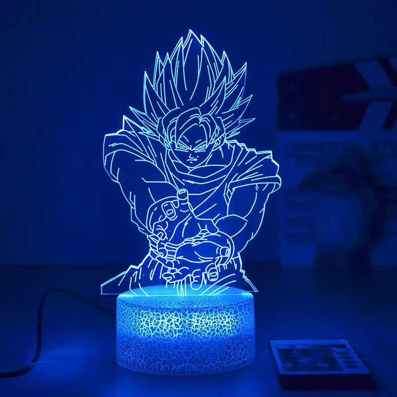 Lamparas Dragon Ball Z Action Figures 3d Table Lamp - Buy Saiyan Son ...