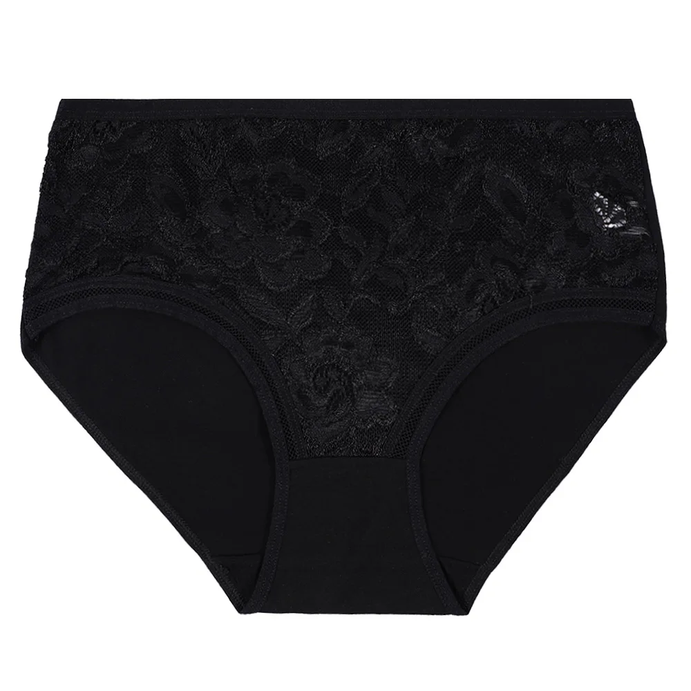 Wholesale Plus Size Women's Panties High Waist Underwear Lace Pure