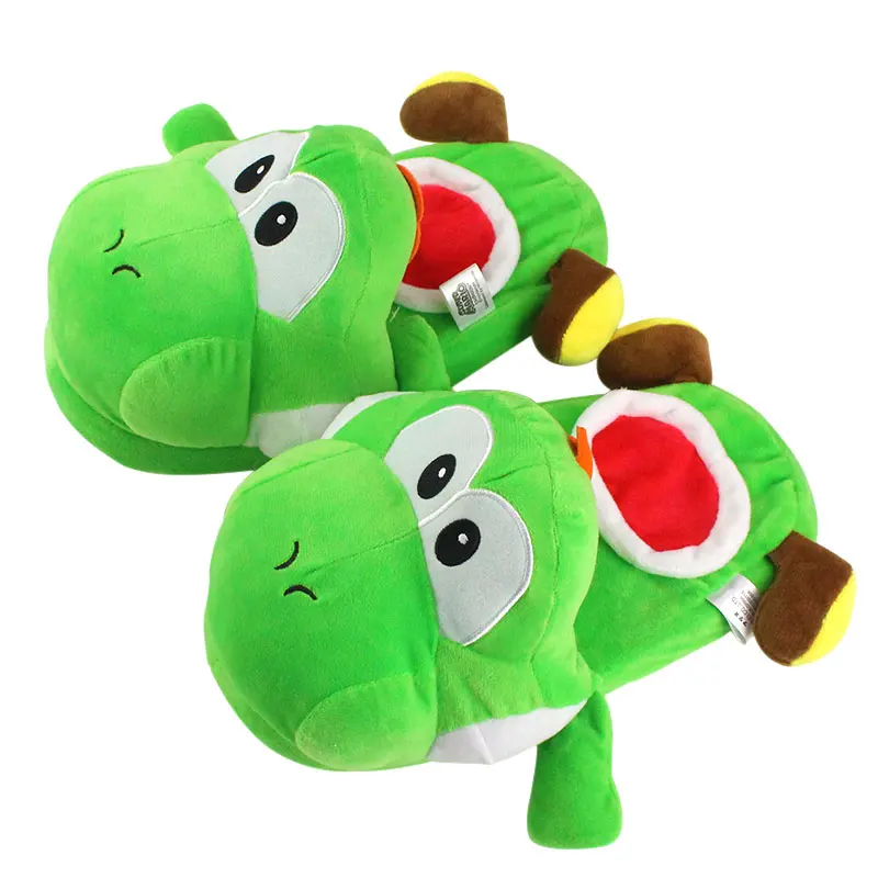 30cm Super Mario Bros Yoshi Plush Stuffed Slippers Warm Winter Indoor Shoes  For Adults - Buy Super Mario,Yoshi Slippers,Winter Indoor Shoes Product on  