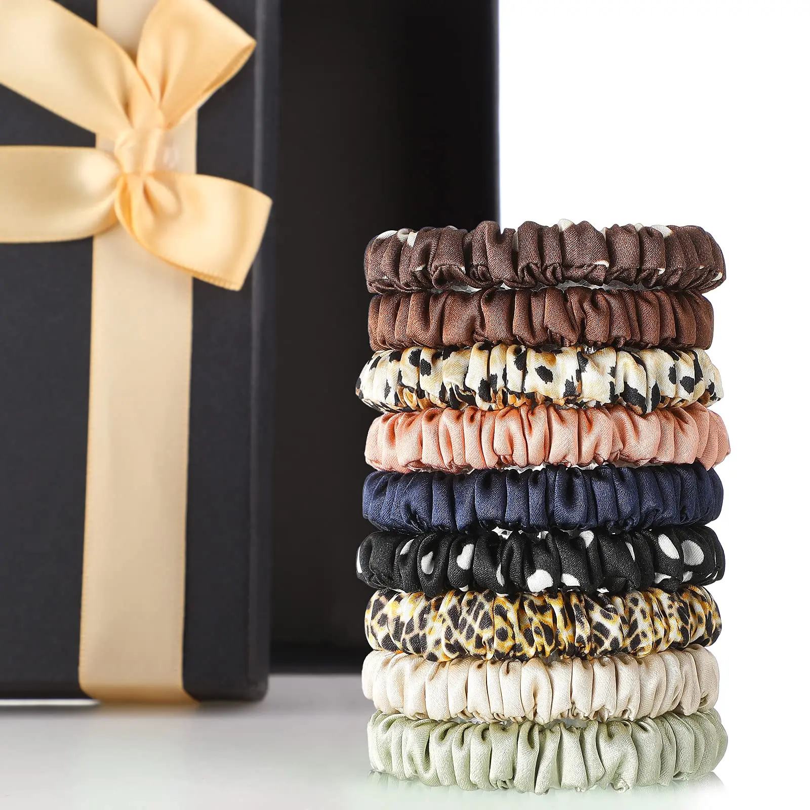 Небольшой Размер 1 см резинка для волос 16 мм 19 22 натуральный 100% шелк узкие эластичные резинки Pure6A Charmeuse