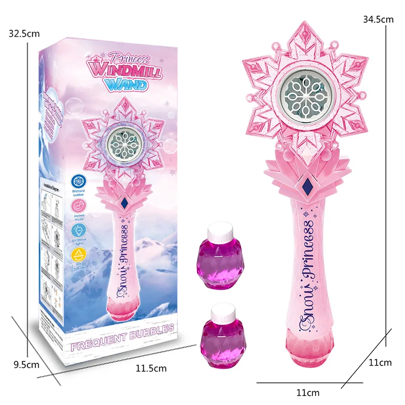 Princess Wand Toys Outdoor Bubble Blower Toys Automatic Bubble Magic
