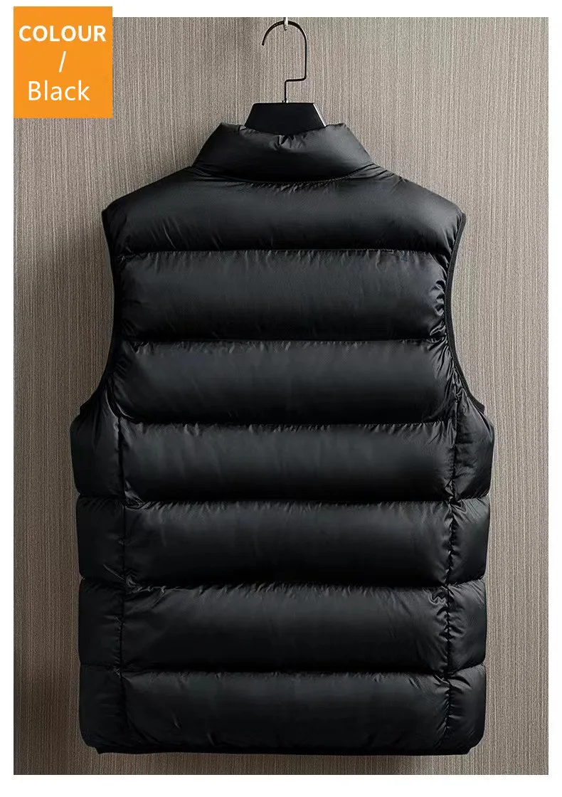 Men's Winter Custom Daily Life Lightweight Down Gilet Cotton Puffer Padded Quilted vest Sleeveless J