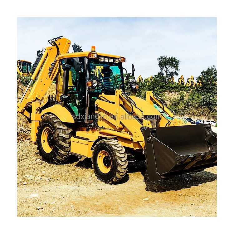 Backhoe Loader 4WD Large Capacity Bucket Front Digging Rear Shovel Loading Excavator For Sale