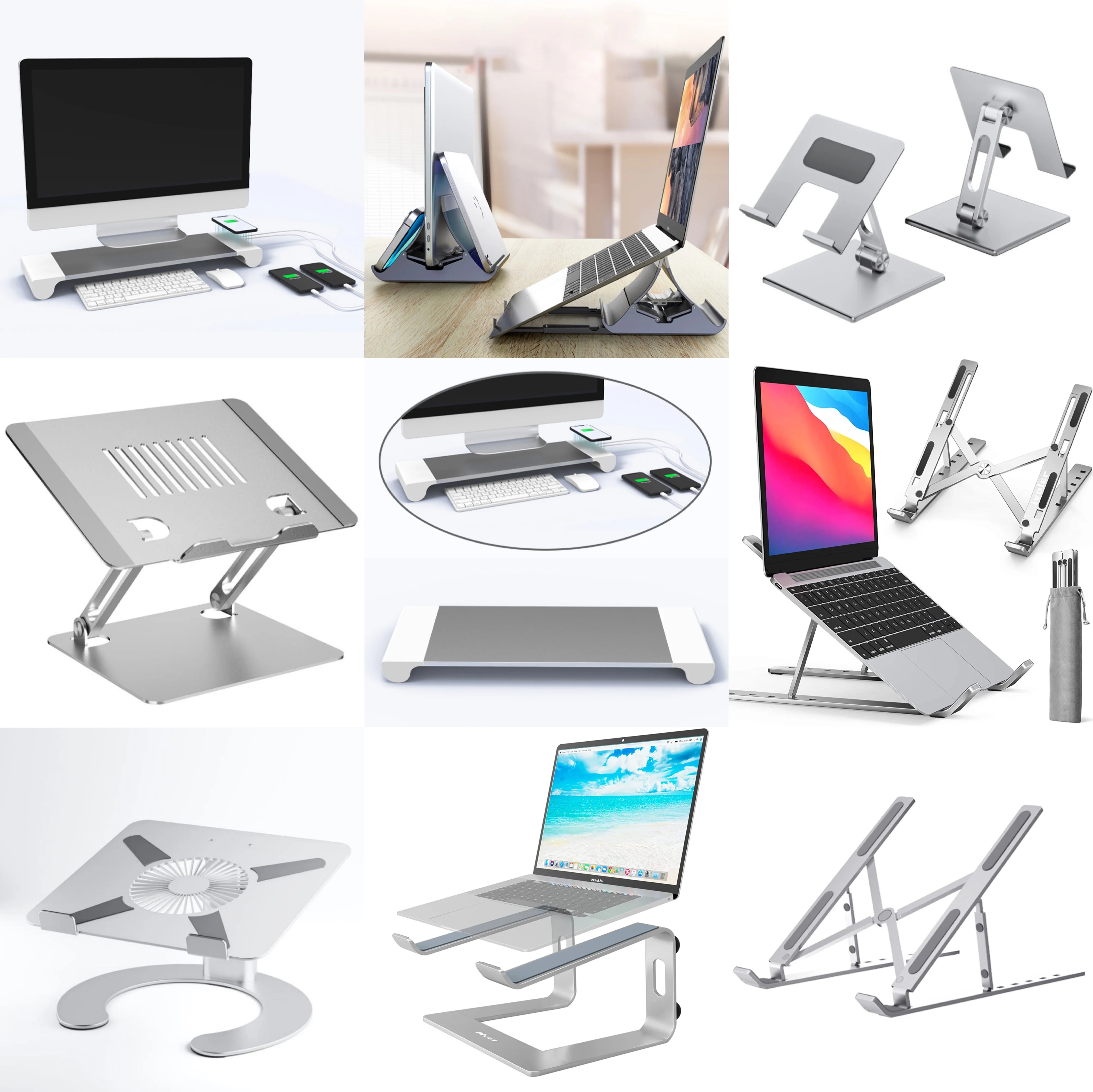 Laptop Stand Ergonomic Computer Stand Rotating Portable Aluminum