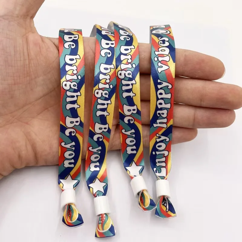Manufacturer Wholesale Cheap Custom Adjustable Fabric Wristband for Events preview 4