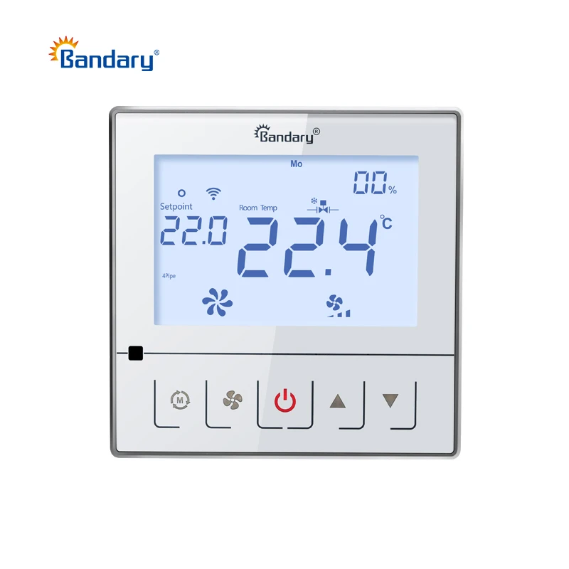 Bandary Hvac Fcu Air Conditioner Wifi Rs485 Modbus Thermostat Smart Digital Temperature Controller