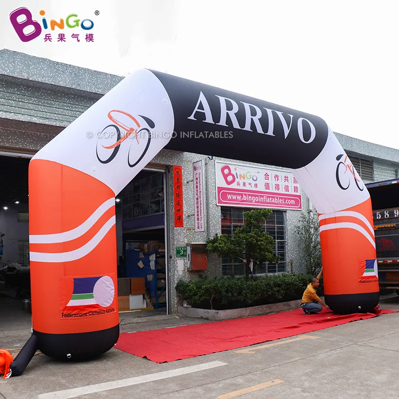 Bingo Customized Logo Inflatable Start and Finish Line Arches Outdoor Inflatable Sport Arch Gate for Events