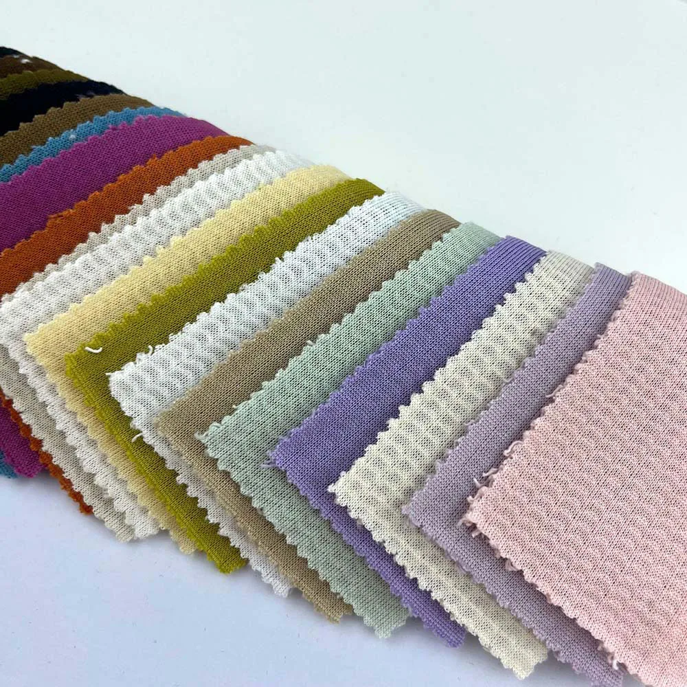 Textile Manufacturer 220g French Ribbed Sweater Fabric 100 Polyester Fabric Textile Raw Material for Clothing