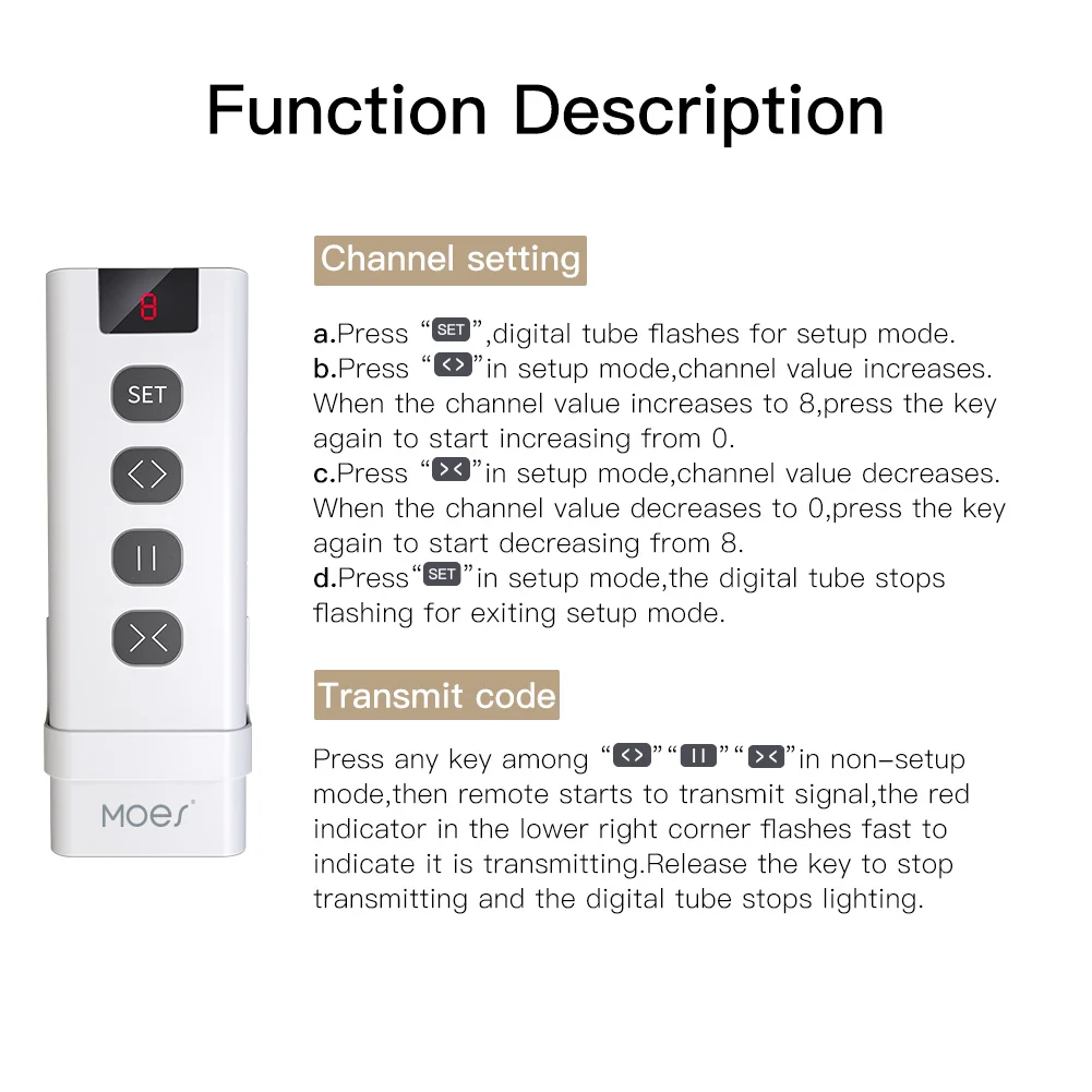 9 or 1 Channels RF433 Remote Controller for Controlling WiFi Curtain Switch RF Roller Blinds Module Curtain Accessories Emitter