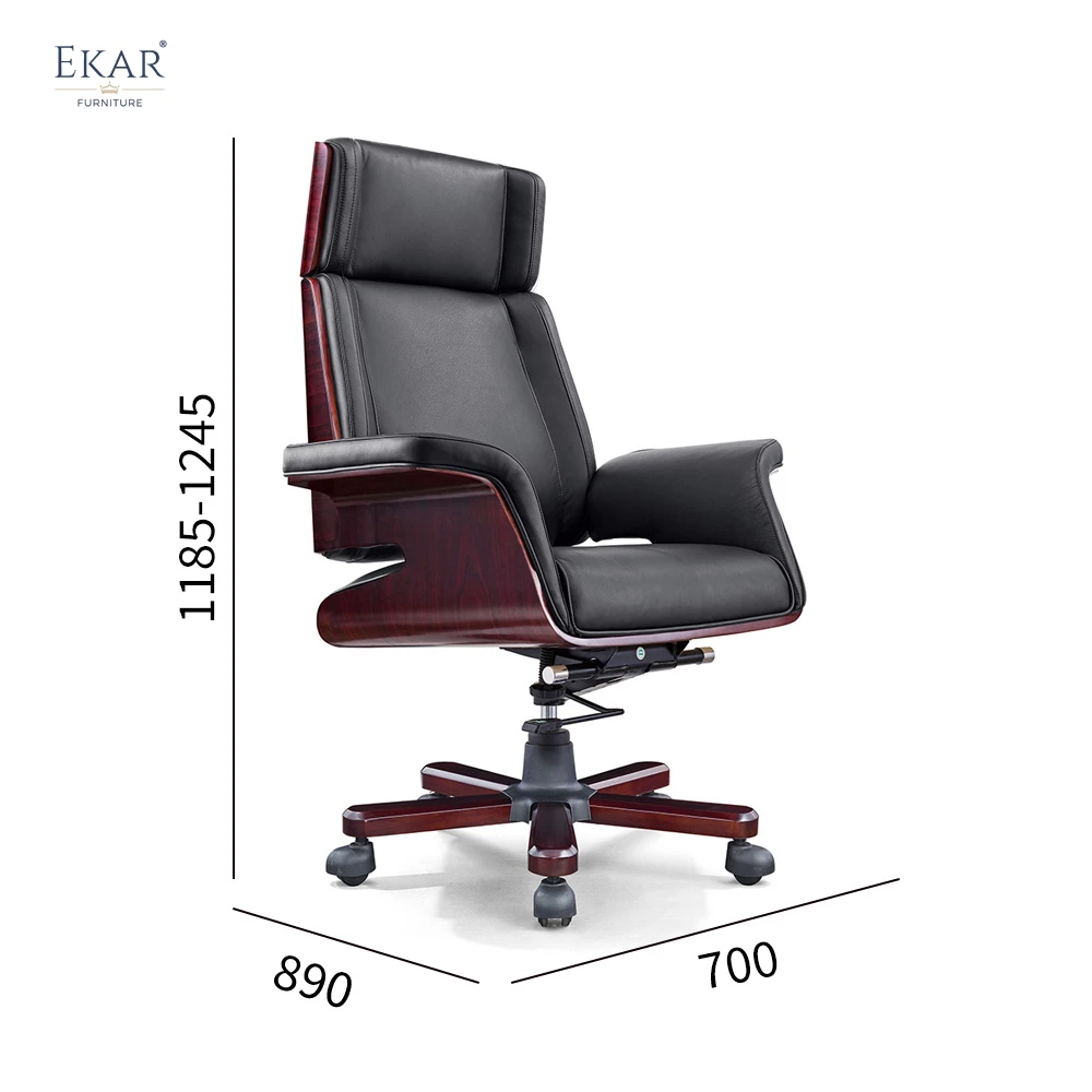 Luxurious Italian Imported Top-Grain Leather Executive Office Chair manufacture