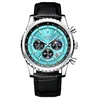 F - black blue leather